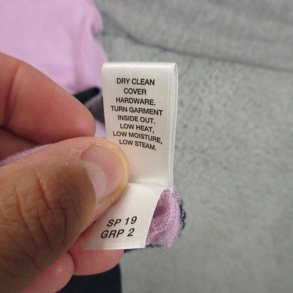 ST. JOHN Hoodie Cardigan Sweater Womens size Medium Wool Color Block Pink - Picture 9 of 13